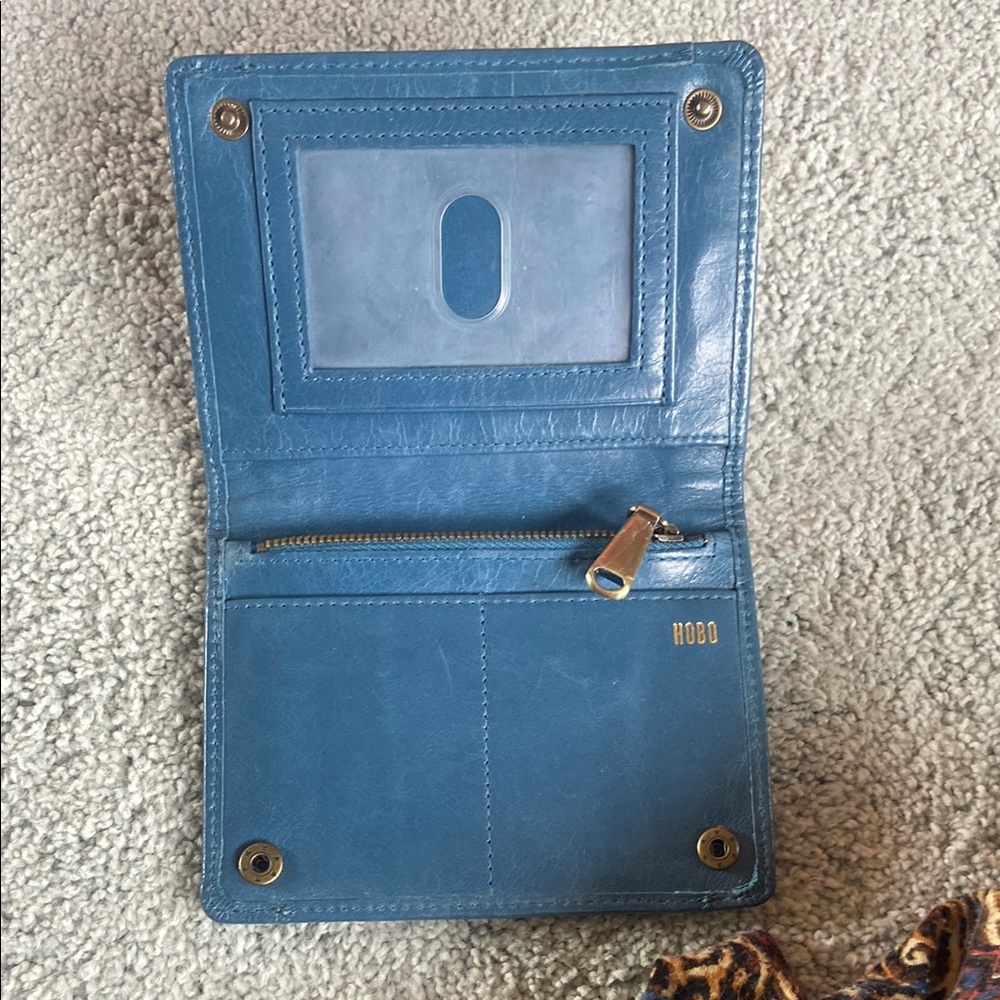 HOBO Teal Leather Wallet